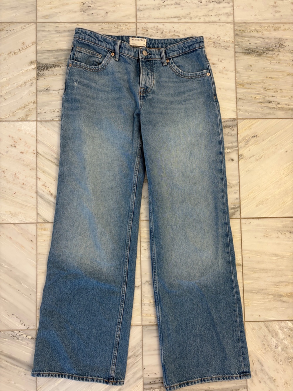 Free People Tennessee wide-Leg Women's Jeans in Light Blue Denim